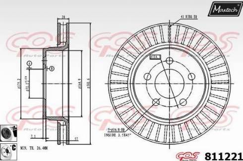 Maxtech 811221.6060 - Kočioni disk www.molydon.hr