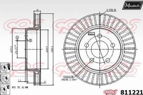 Maxtech 811221.6880 - Kočioni disk www.molydon.hr