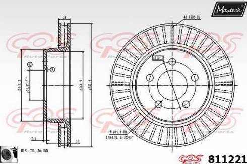 Maxtech 811221.0060 - Kočioni disk www.molydon.hr