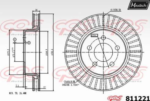 Maxtech 811221.0000 - Kočioni disk www.molydon.hr