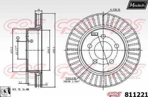 Maxtech 811221.0080 - Kočioni disk www.molydon.hr