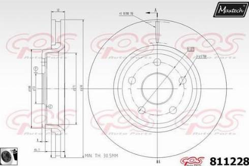 Maxtech 811228.0060 - Kočioni disk www.molydon.hr