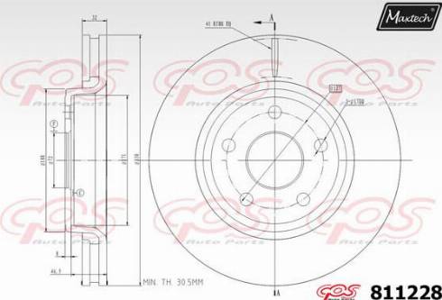 Maxtech 811228.0000 - Kočioni disk www.molydon.hr