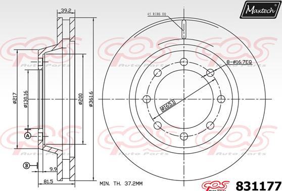 Maxtech 811228 - Kočioni disk www.molydon.hr