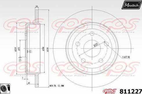 Maxtech 811227.0060 - Kočioni disk www.molydon.hr