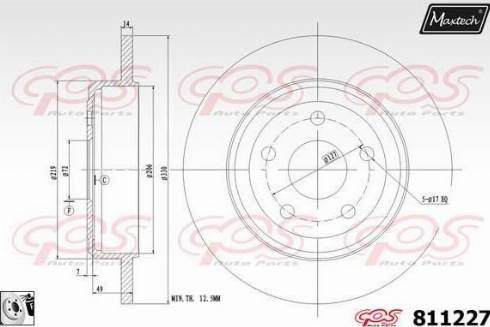 Maxtech 811227.0080 - Kočioni disk www.molydon.hr