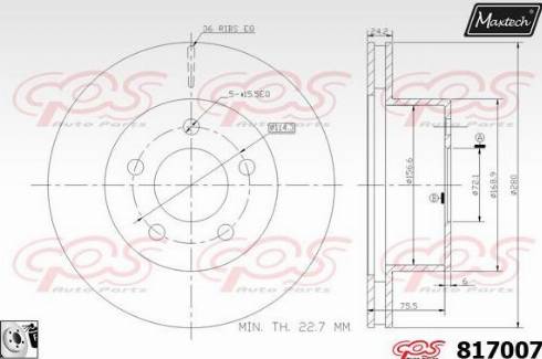 Maxtech 817007.A080 - Kočioni disk www.molydon.hr