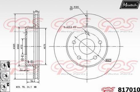 Maxtech 817010.6980 - Kočioni disk www.molydon.hr