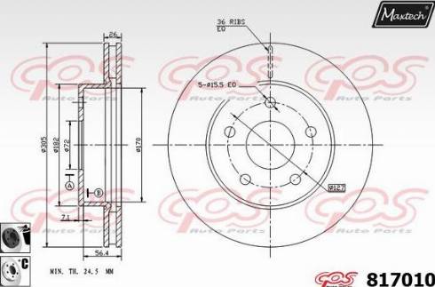 Maxtech 817010.6060 - Kočioni disk www.molydon.hr