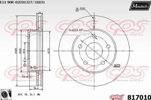 Maxtech 817010.0060 - Kočioni disk www.molydon.hr