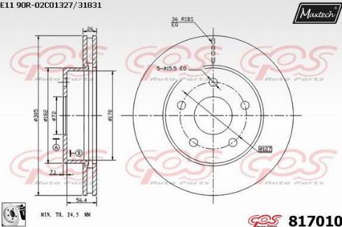 Maxtech 817010.0080 - Kočioni disk www.molydon.hr