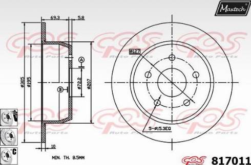 Maxtech 817011.6880 - Kočioni disk www.molydon.hr