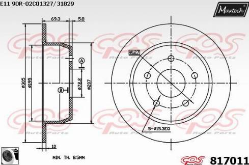 Maxtech 817011.0060 - Kočioni disk www.molydon.hr