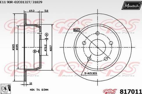 Maxtech 817011.0080 - Kočioni disk www.molydon.hr