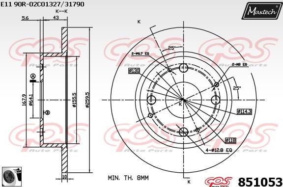 Maxtech 817011 - Kočioni disk www.molydon.hr