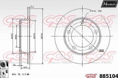 Maxtech 885104.6060 - Kočioni disk www.molydon.hr