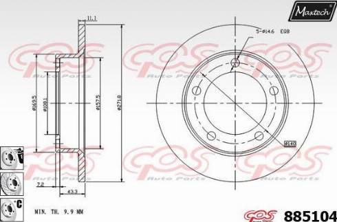 Maxtech 885104.6880 - Kočioni disk www.molydon.hr