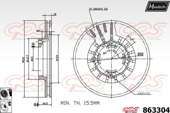 Maxtech 885104 - Kočioni disk www.molydon.hr