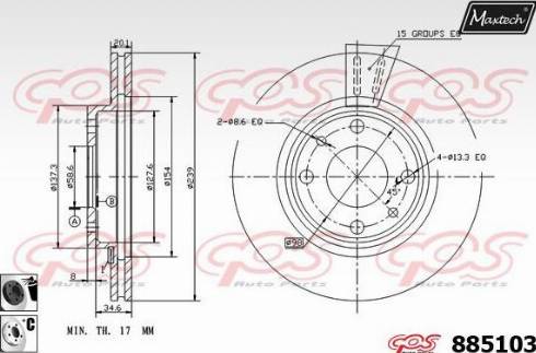 Maxtech 885103.6060 - Kočioni disk www.molydon.hr