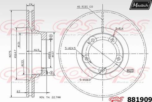 Maxtech 881909.0000 - Kočioni disk www.molydon.hr