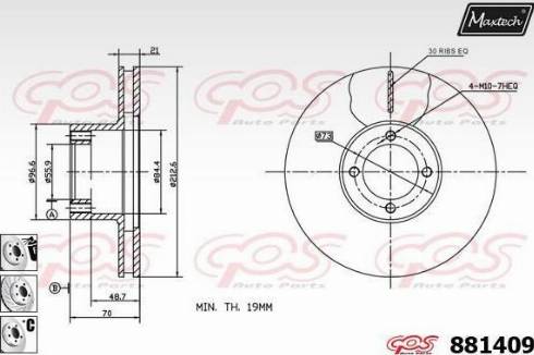 Maxtech 881409.6880 - Kočioni disk www.molydon.hr