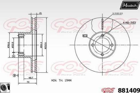 Maxtech 881409.0060 - Kočioni disk www.molydon.hr