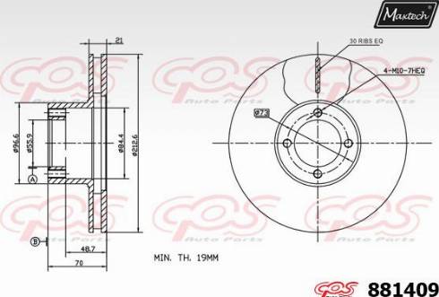 Maxtech 881409.0000 - Kočioni disk www.molydon.hr