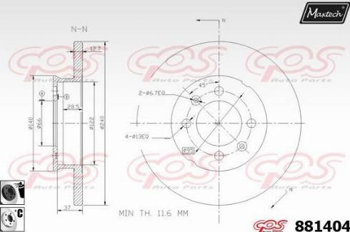 Maxtech 881404.6060 - Kočioni disk www.molydon.hr