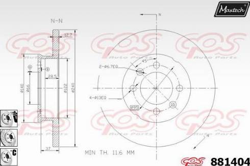 Maxtech 881404.6880 - Kočioni disk www.molydon.hr