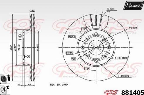 Maxtech 881405.6060 - Kočioni disk www.molydon.hr