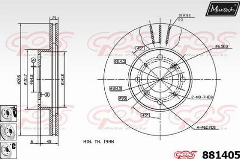 Maxtech 881405.6880 - Kočioni disk www.molydon.hr