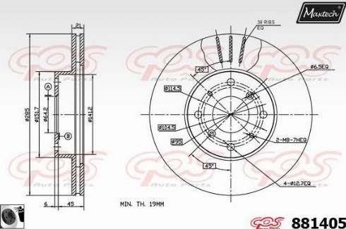 Maxtech 881405.0060 - Kočioni disk www.molydon.hr