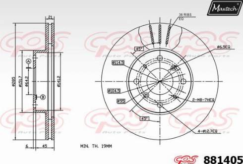 Maxtech 881405.0000 - Kočioni disk www.molydon.hr