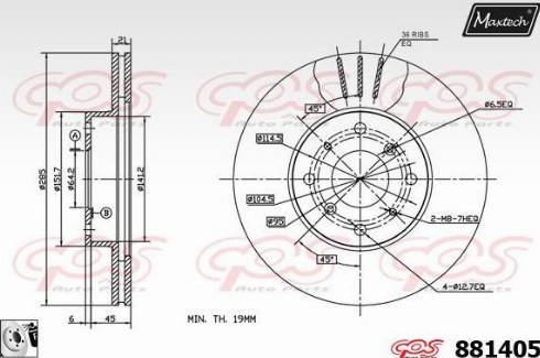 Maxtech 881405.0080 - Kočioni disk www.molydon.hr