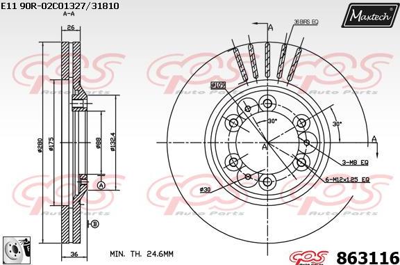 Maxtech 881405 - Kočioni disk www.molydon.hr