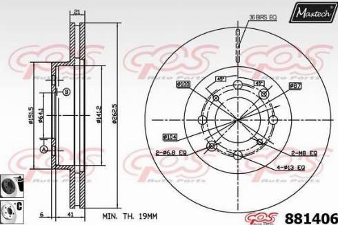 Maxtech 881406.6060 - Kočioni disk www.molydon.hr