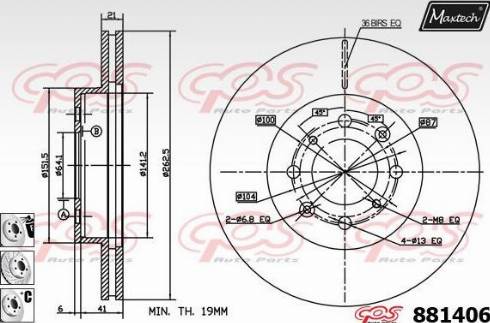 Maxtech 881406.6880 - Kočioni disk www.molydon.hr