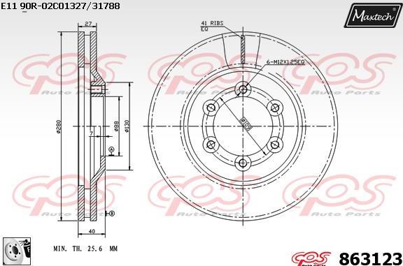 Maxtech 881406 - Kočioni disk www.molydon.hr