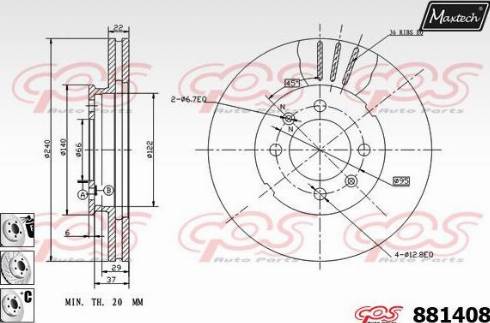 Maxtech 881408.6980 - Kočioni disk www.molydon.hr