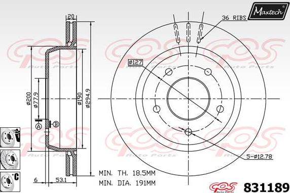 Maxtech 881408 - Kočioni disk www.molydon.hr