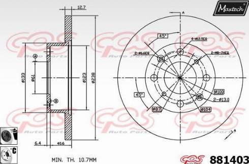 Maxtech 881403.6060 - Kočioni disk www.molydon.hr