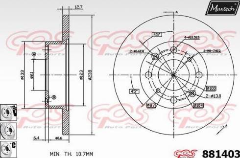 Maxtech 881403.6880 - Kočioni disk www.molydon.hr