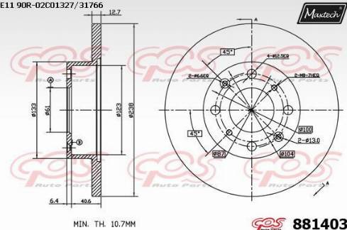 Maxtech 881403.0000 - Kočioni disk www.molydon.hr