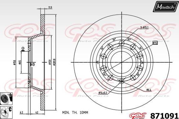 Maxtech 881403 - Kočioni disk www.molydon.hr