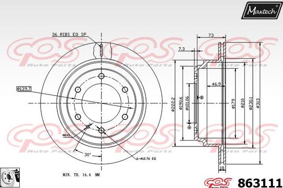 Maxtech 881402 - Kočioni disk www.molydon.hr