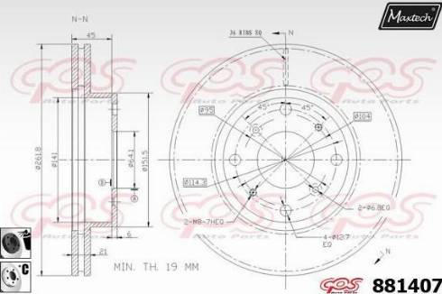 Maxtech 881407.6060 - Kočioni disk www.molydon.hr