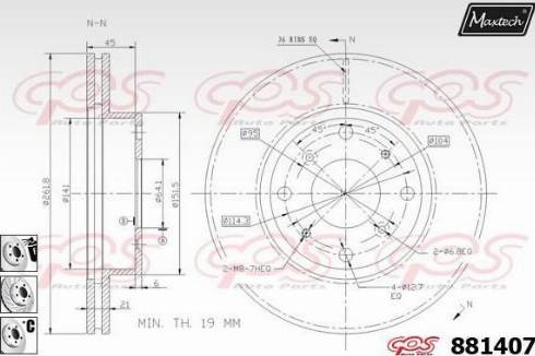 Maxtech 881407.6880 - Kočioni disk www.molydon.hr