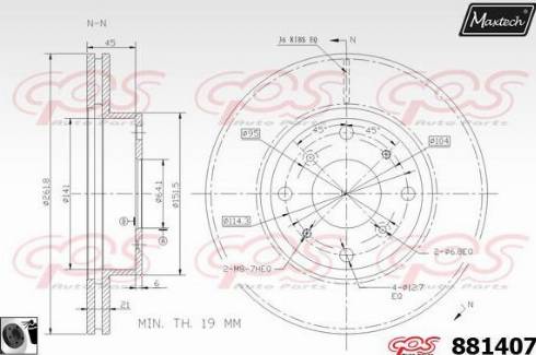 Maxtech 881407.0060 - Kočioni disk www.molydon.hr