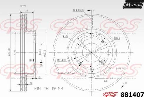 Maxtech 881407.0000 - Kočioni disk www.molydon.hr