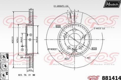 Maxtech 881414.6980 - Kočioni disk www.molydon.hr